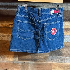 VINTAGE Tommy Hilfiger Blue Denim Mini Skirt